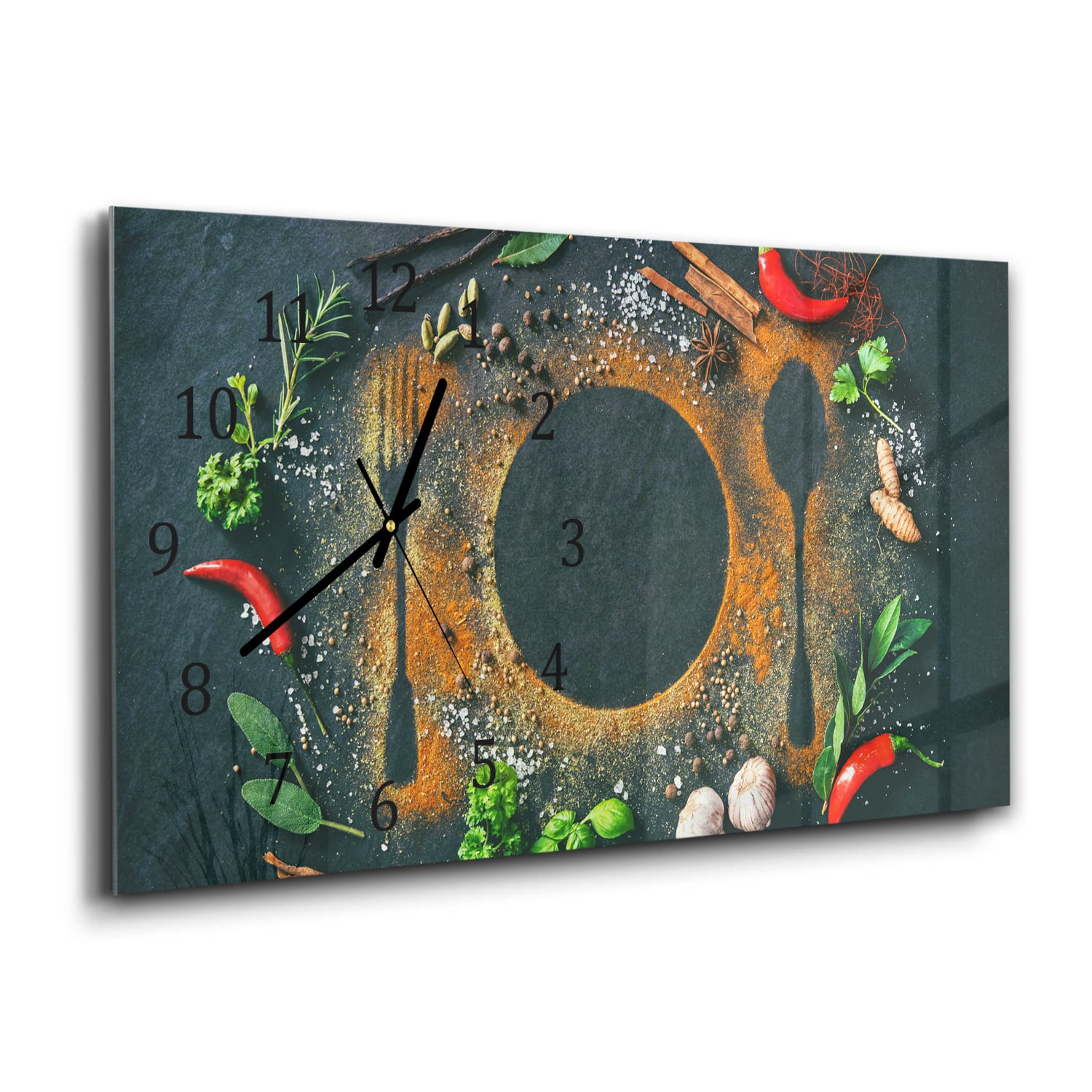 Wanduhr 60x30 - Die Kunst des Kochens