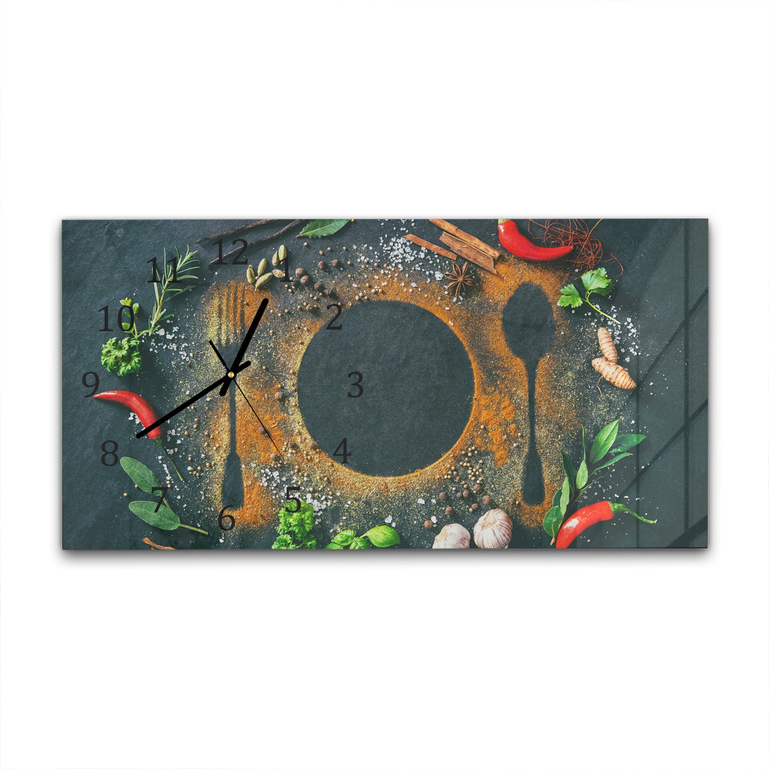 Wanduhr 60x30 - Die Kunst des Kochens