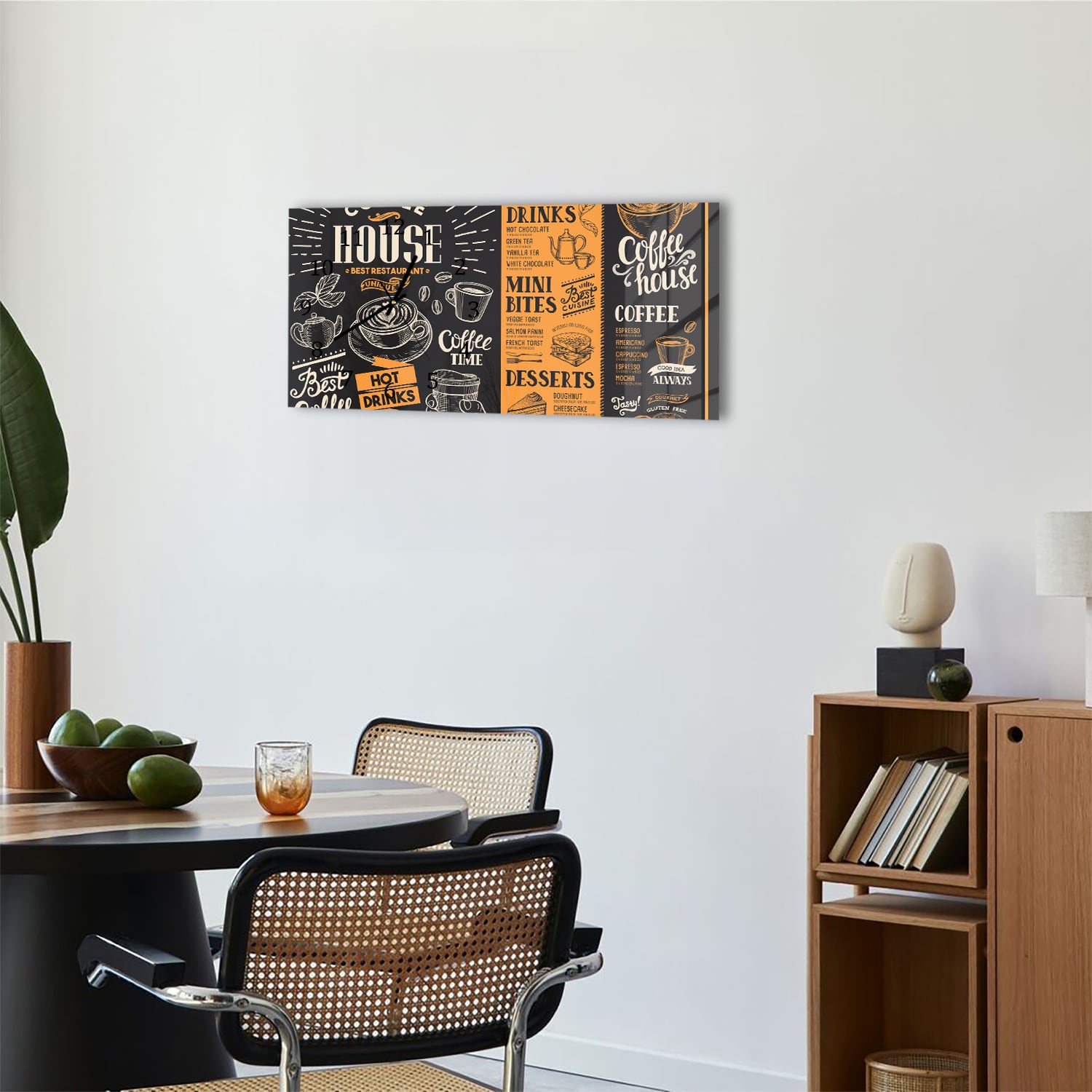 Wanduhr 60x30 - Kaffee-Flyer