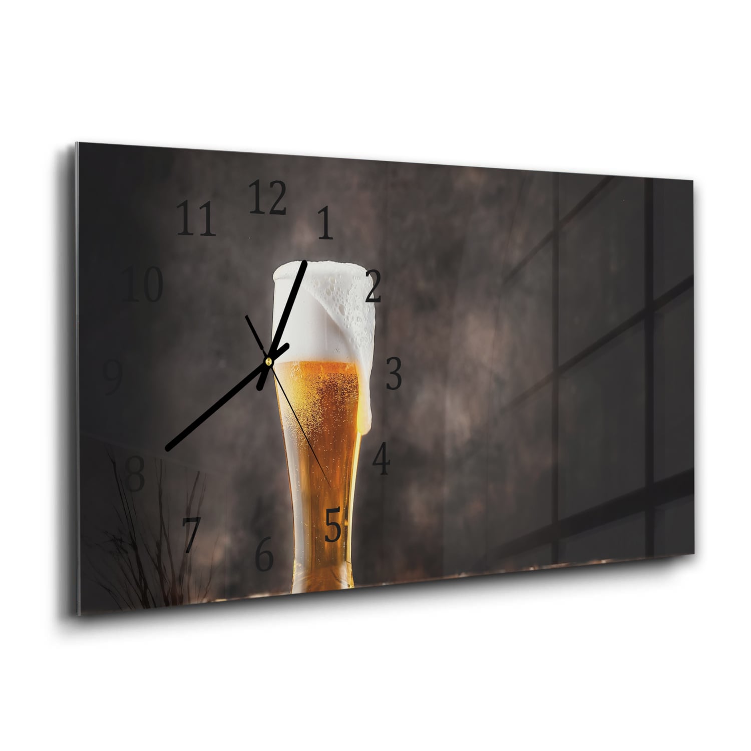 Wanduhr 60x30 - Erfrischendes Bier