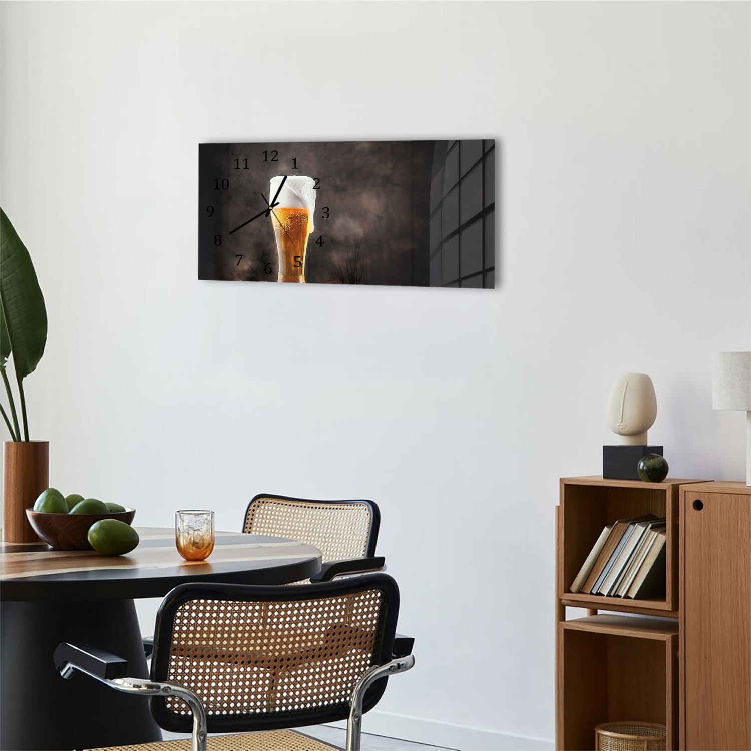 Wanduhr 60x30 - Erfrischendes Bier