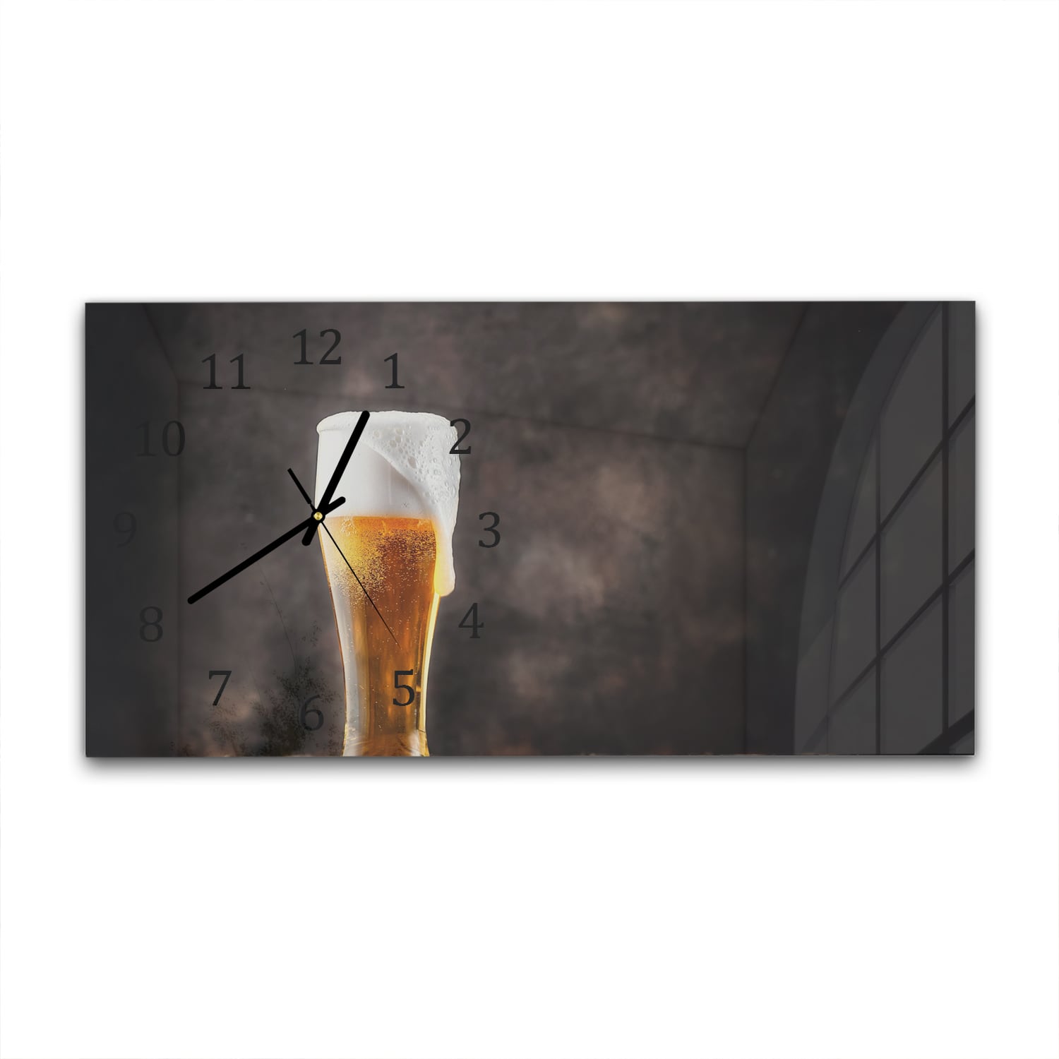 Wanduhr 60x30 - Erfrischendes Bier