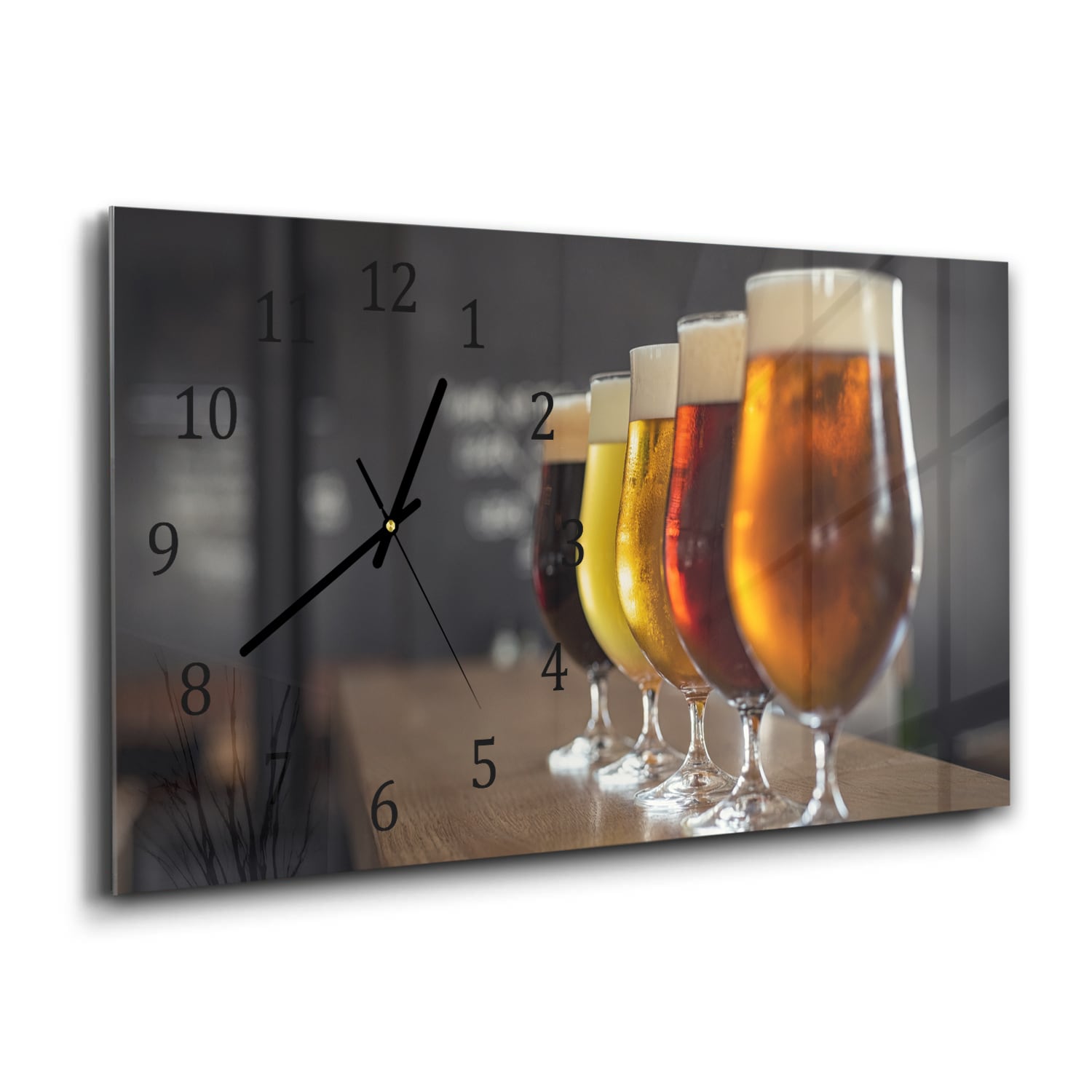 Wanduhr 60x30 - Verschiedene Biere
