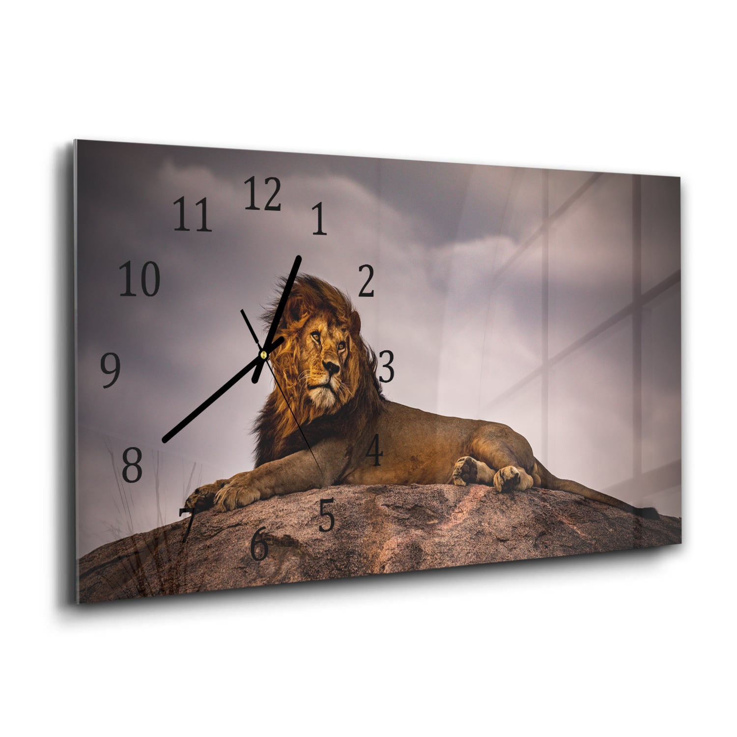 Wanduhr 60x30 - Löwe