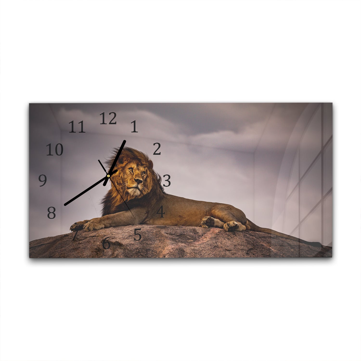 Wanduhr 60x30 - Löwe