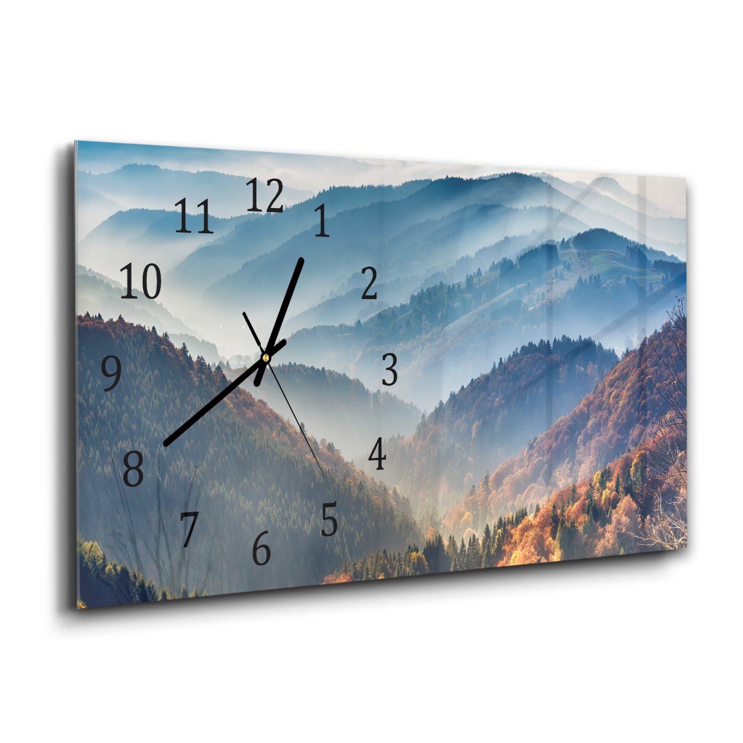 Wanduhr 60x30 - Berglandschaft