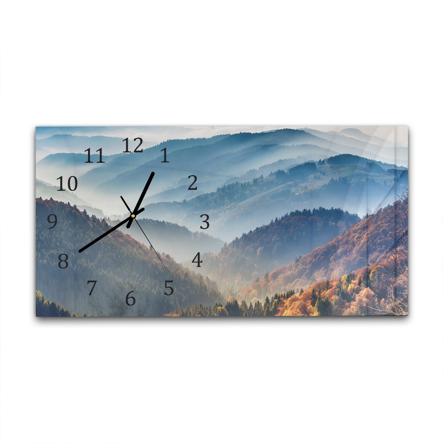 Wanduhr 60x30 - Berglandschaft