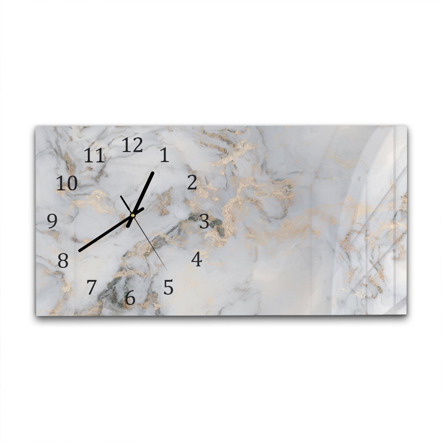 Wanduhr 60x30 - Luxuriöser Marmor