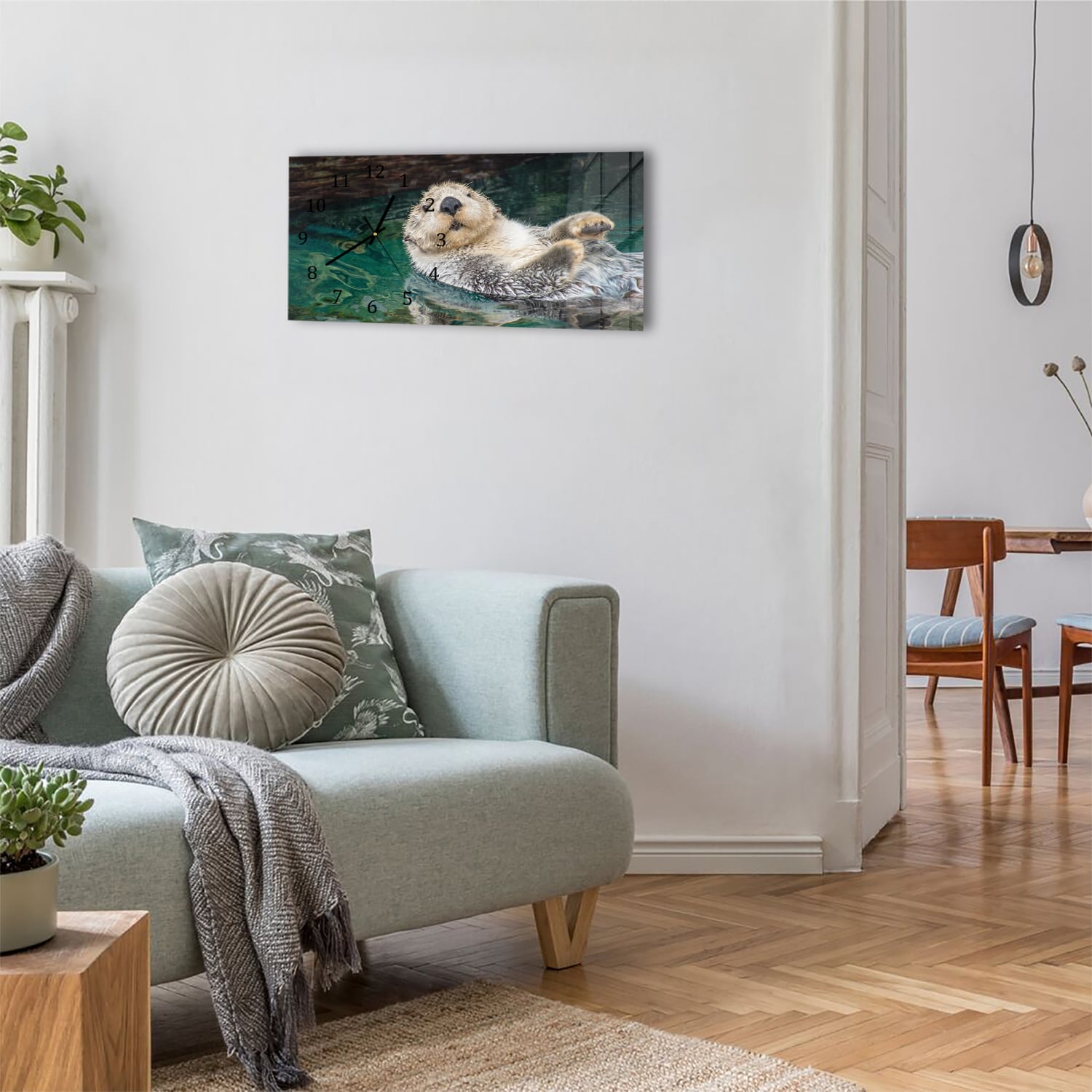 Wanduhr 60x30 - Seeotter