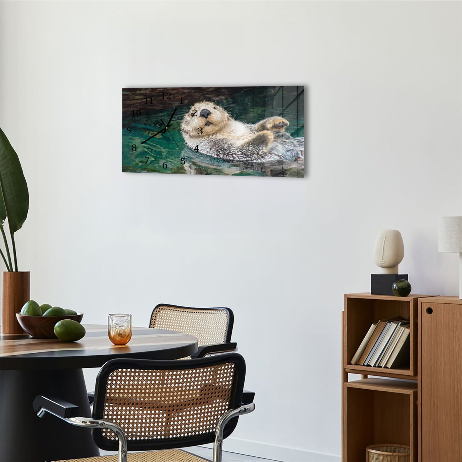 Wanduhr 60x30 - Seeotter