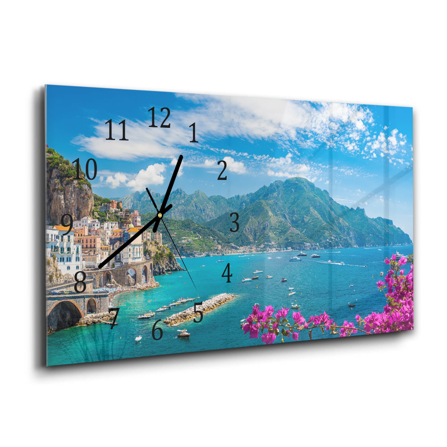 Wanduhr 60x30 - Atrani an der Amalfiküste
