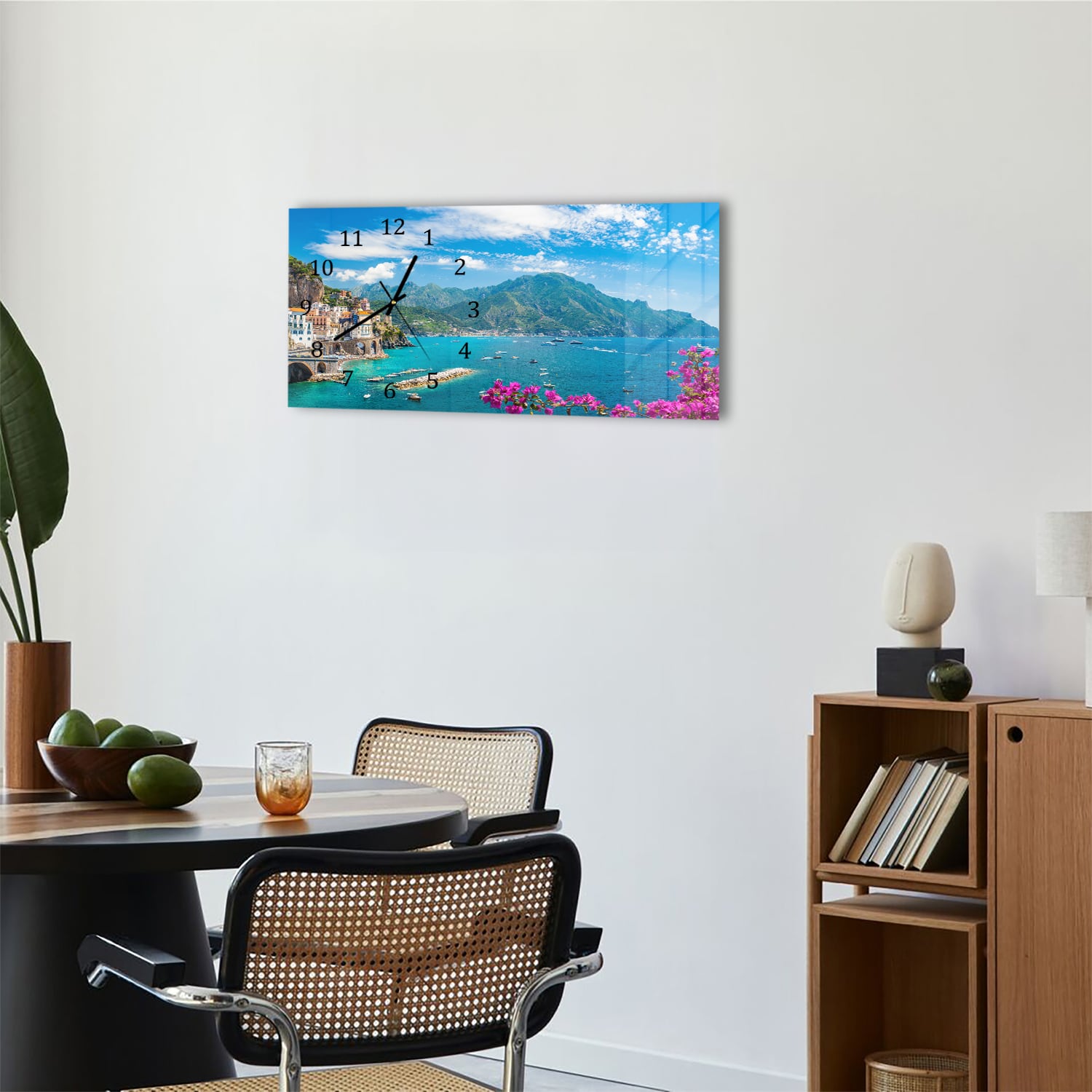 Wanduhr 60x30 - Atrani an der Amalfiküste