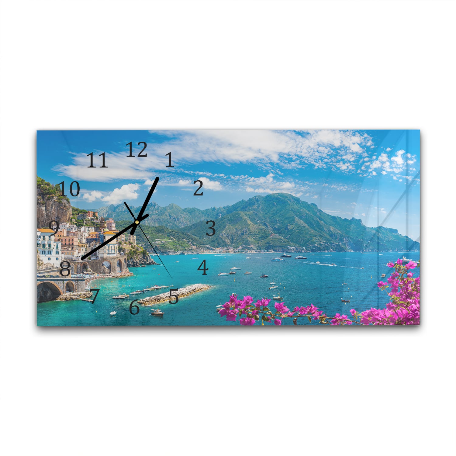 Wanduhr 60x30 - Atrani an der Amalfiküste