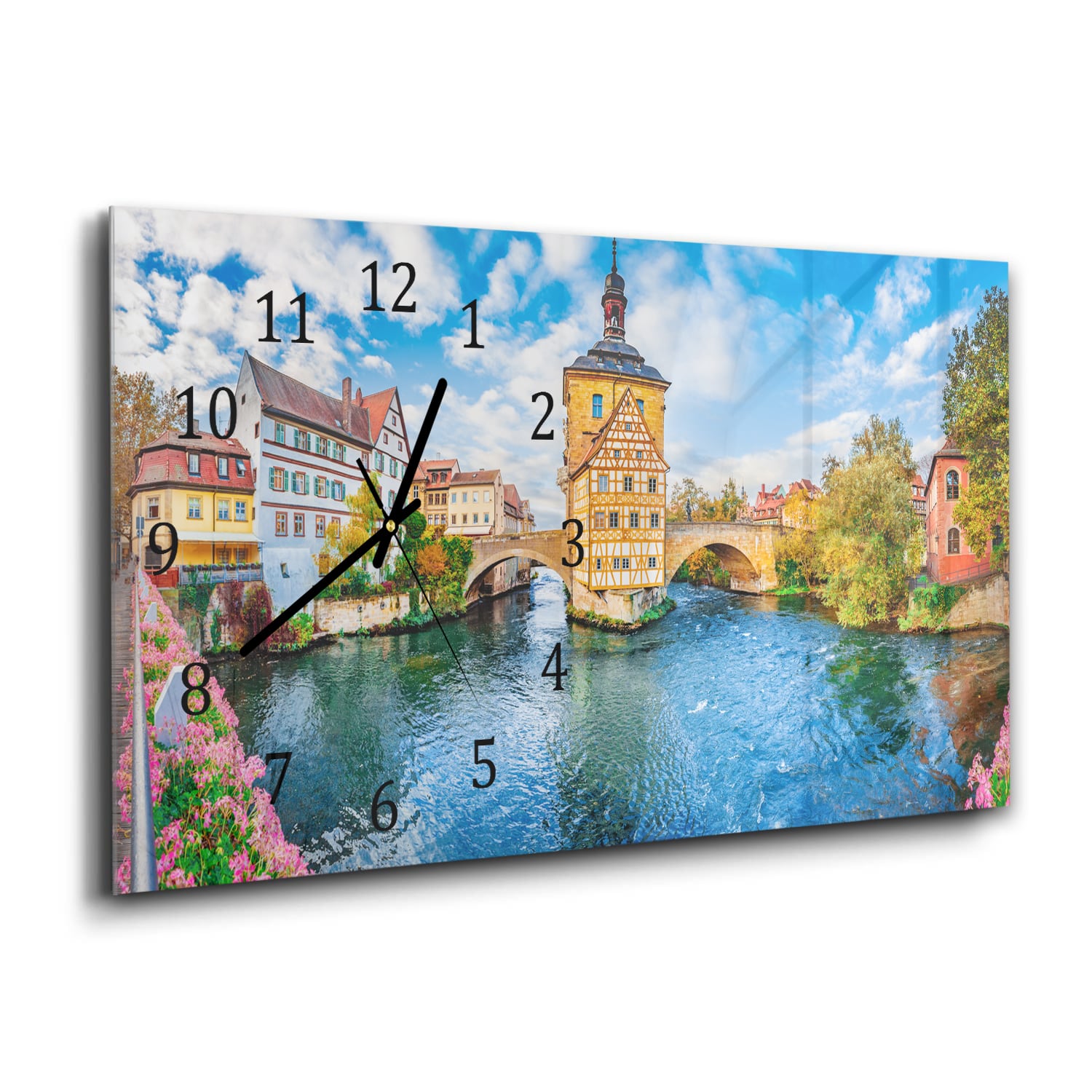 Wanduhr 60x30 - Altstadt von Bamberg