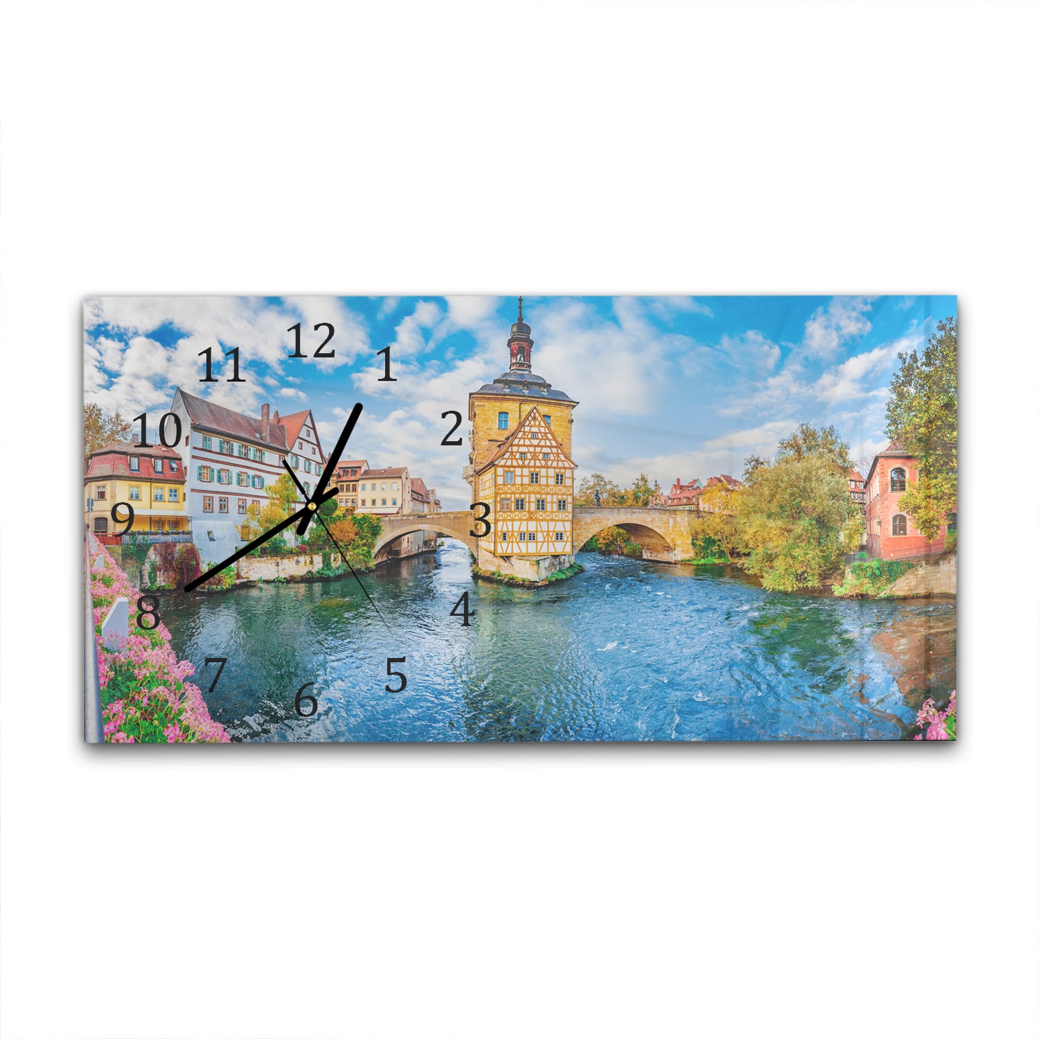 Wanduhr 60x30 - Altstadt von Bamberg