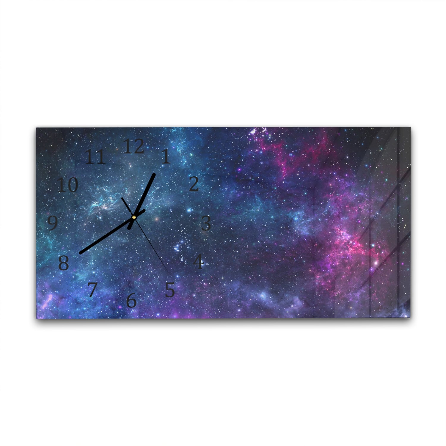 Wanduhr 60x30 - Tiefen des Weltraums