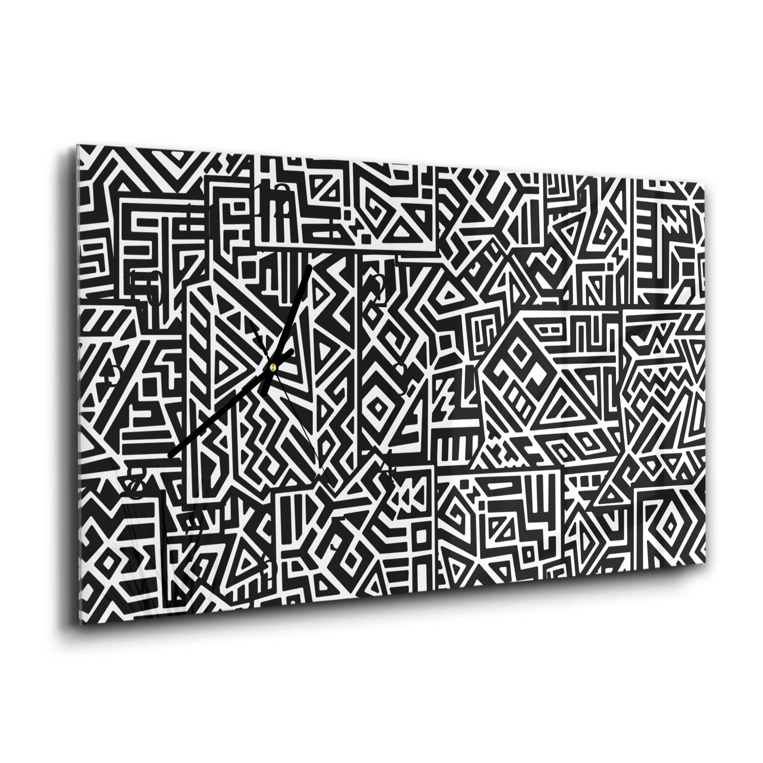 Wanduhr 60x30 - Ethnisches Muster