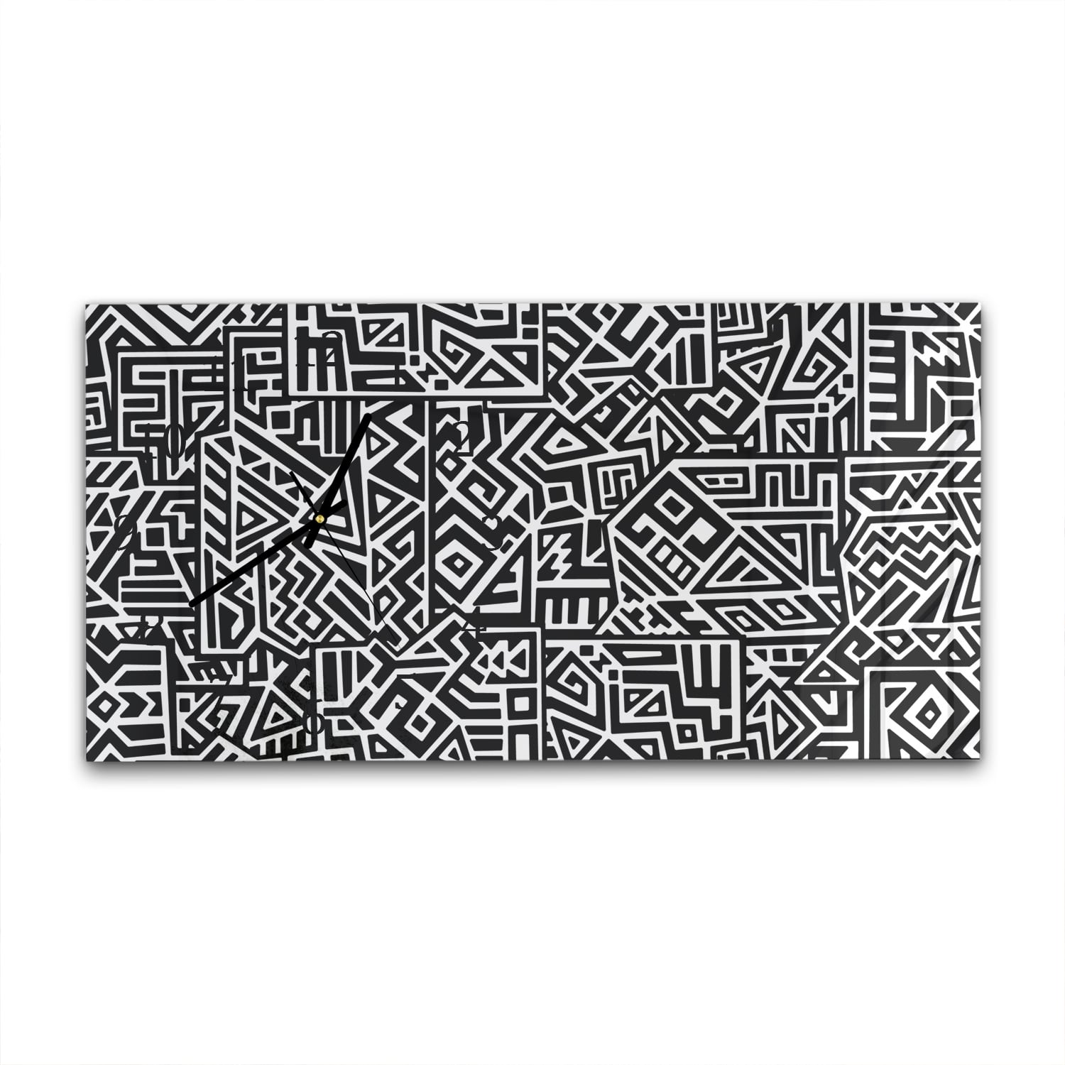 Wanduhr 60x30 - Ethnisches Muster