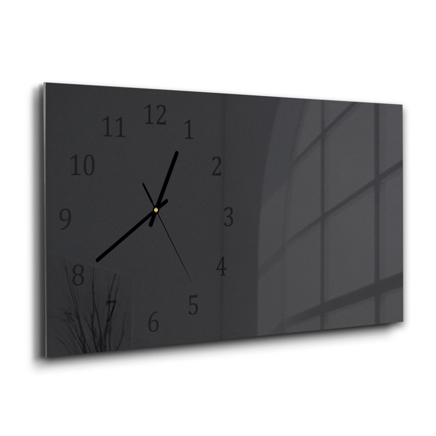 Wanduhr 60x30 - Matt Schwarz