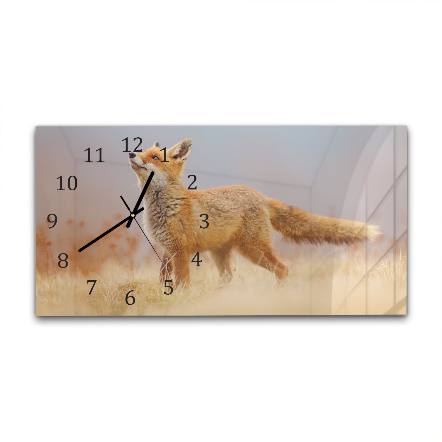 Wanduhr 60x30 - Rotfuchs