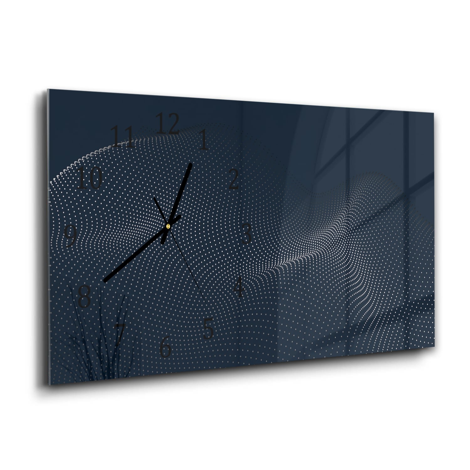 Wanduhr 60x30 - Digitale Wellen