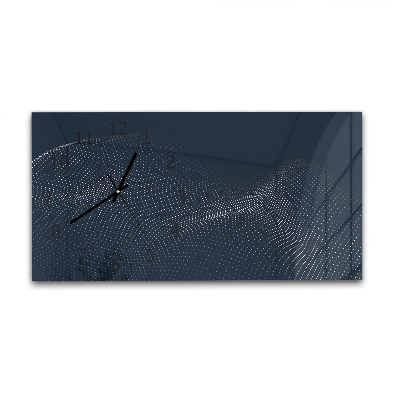 Wanduhr 60x30 - Digitale Wellen