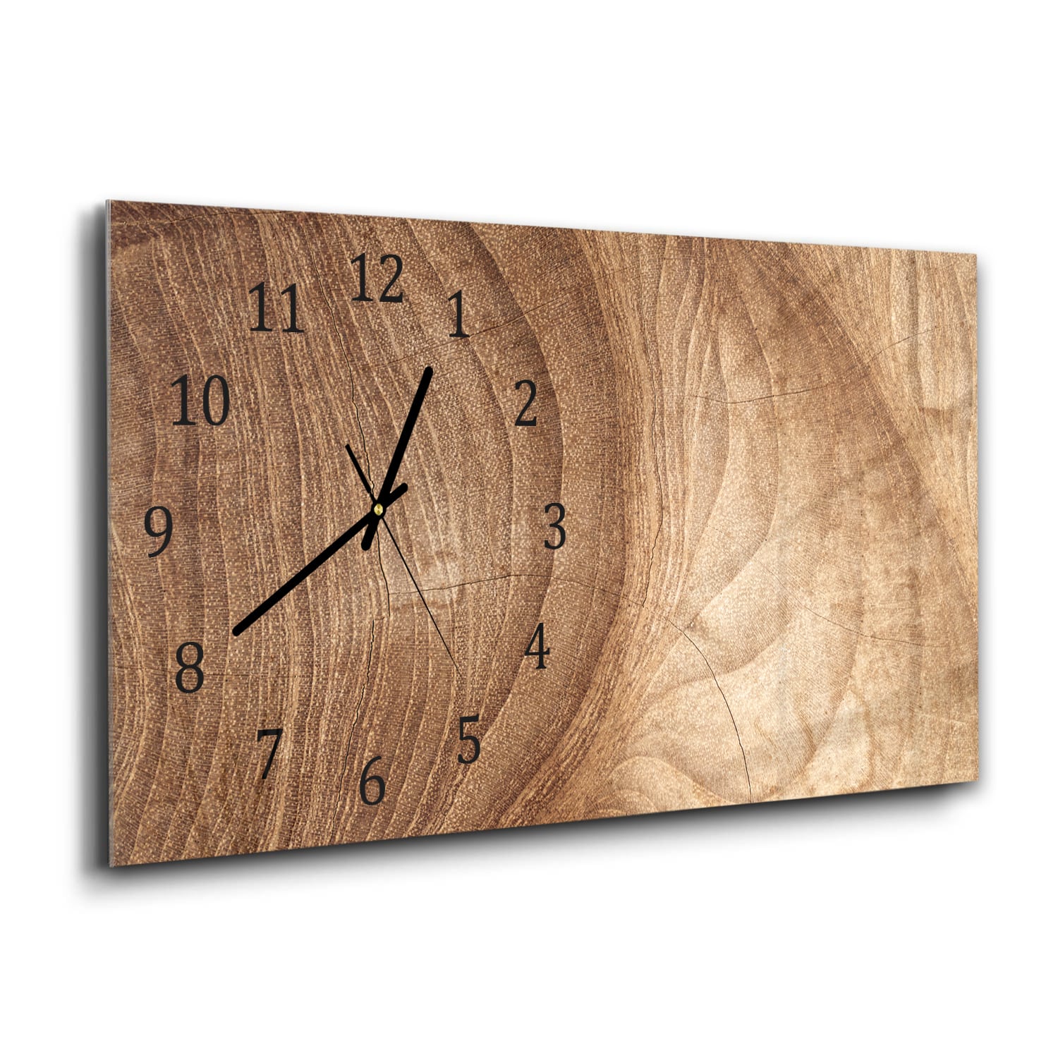 Wanduhr 60x30 - Holztextur