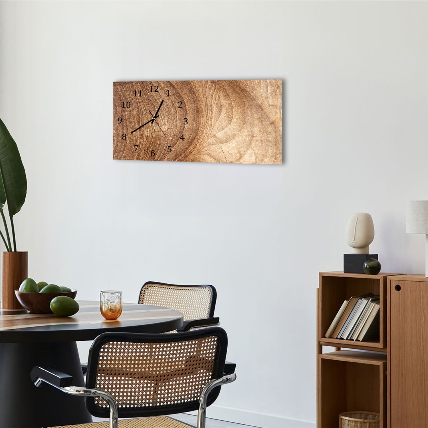 Wanduhr 60x30 - Holztextur