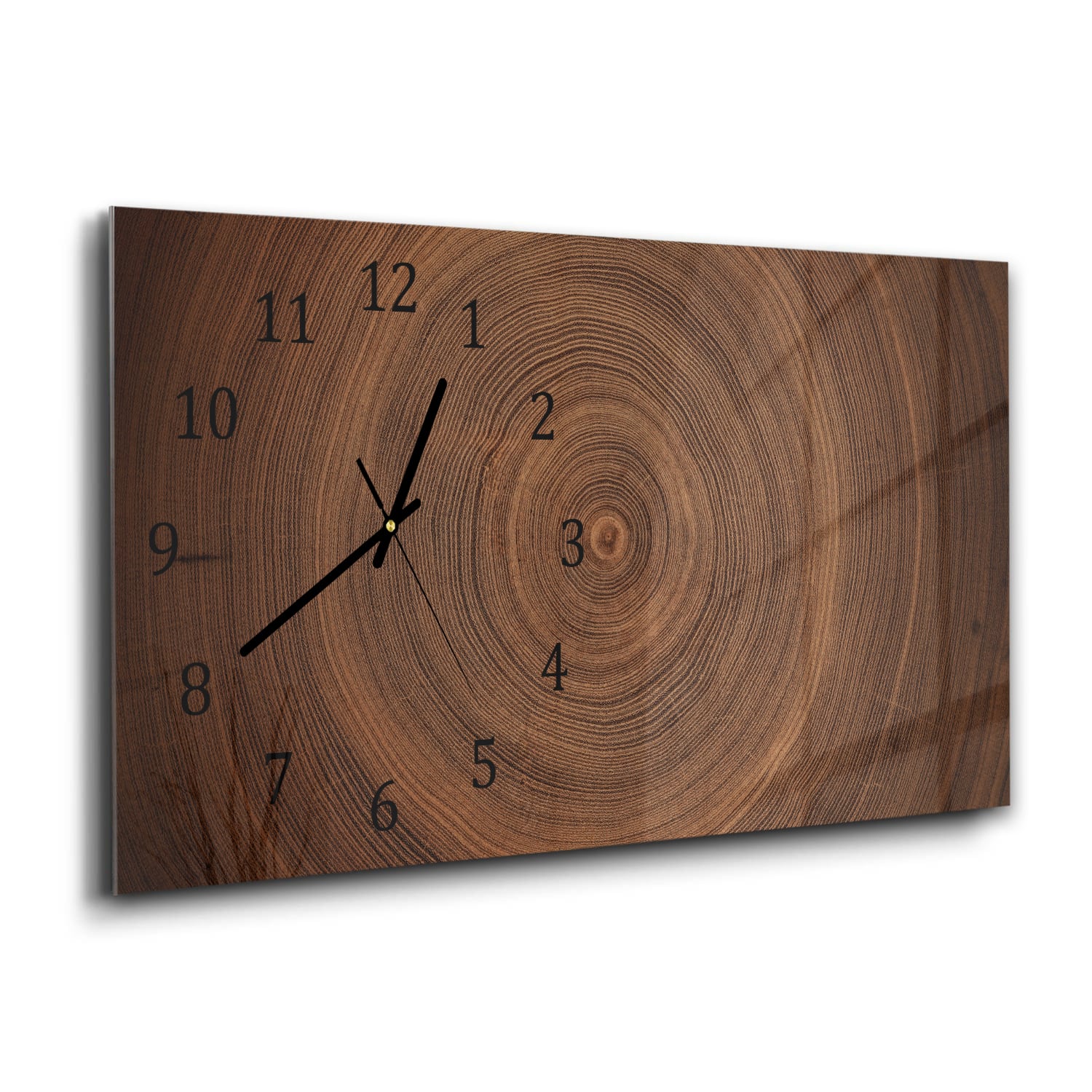 Wanduhr 60x30 - Baumringe