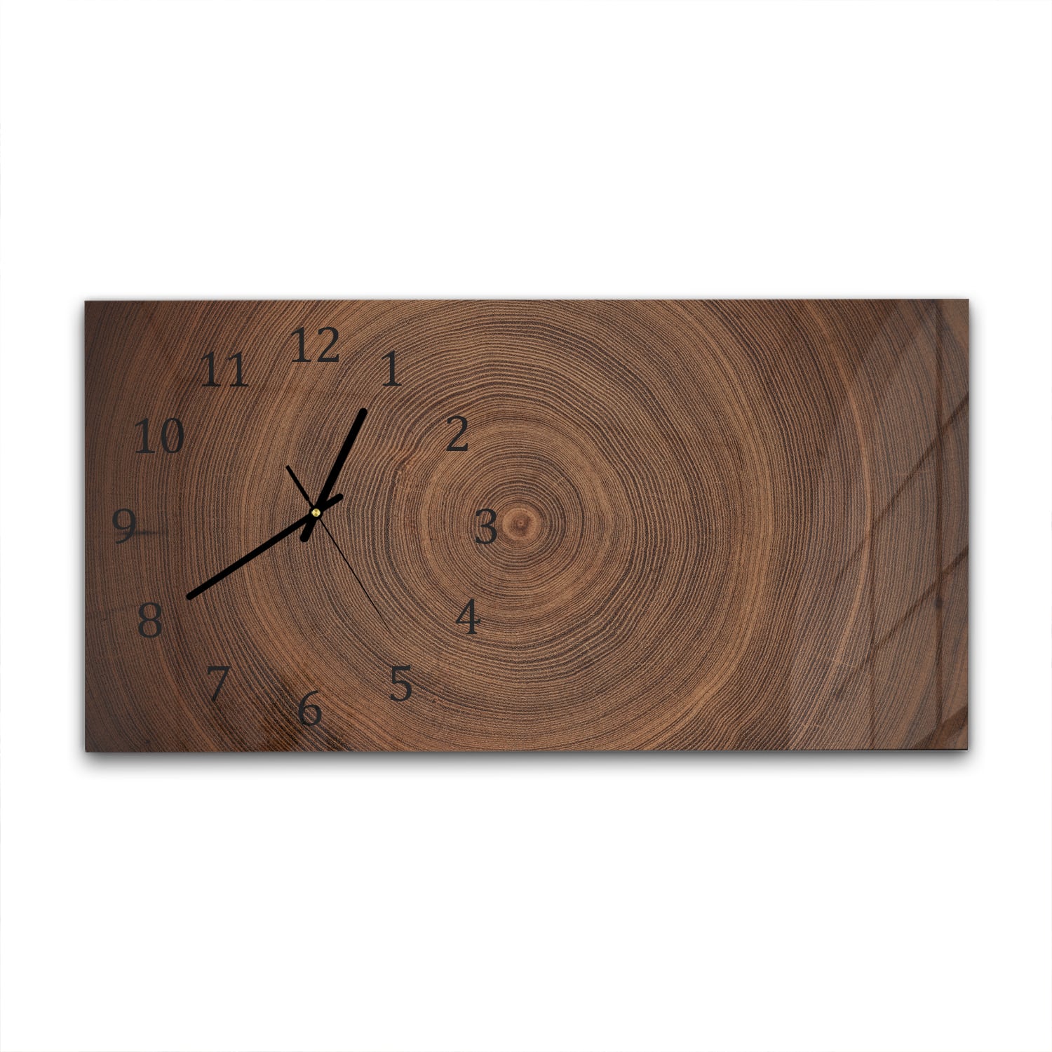 Wanduhr 60x30 - Baumringe