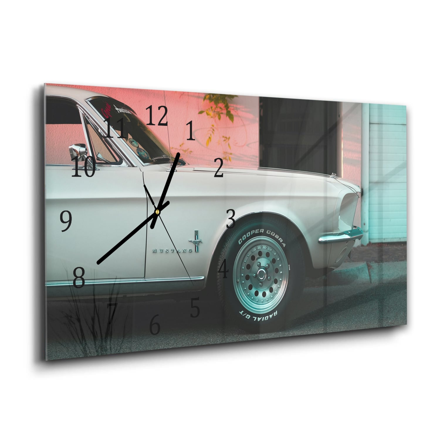 Wanduhr 60x30 - Ford Mustang