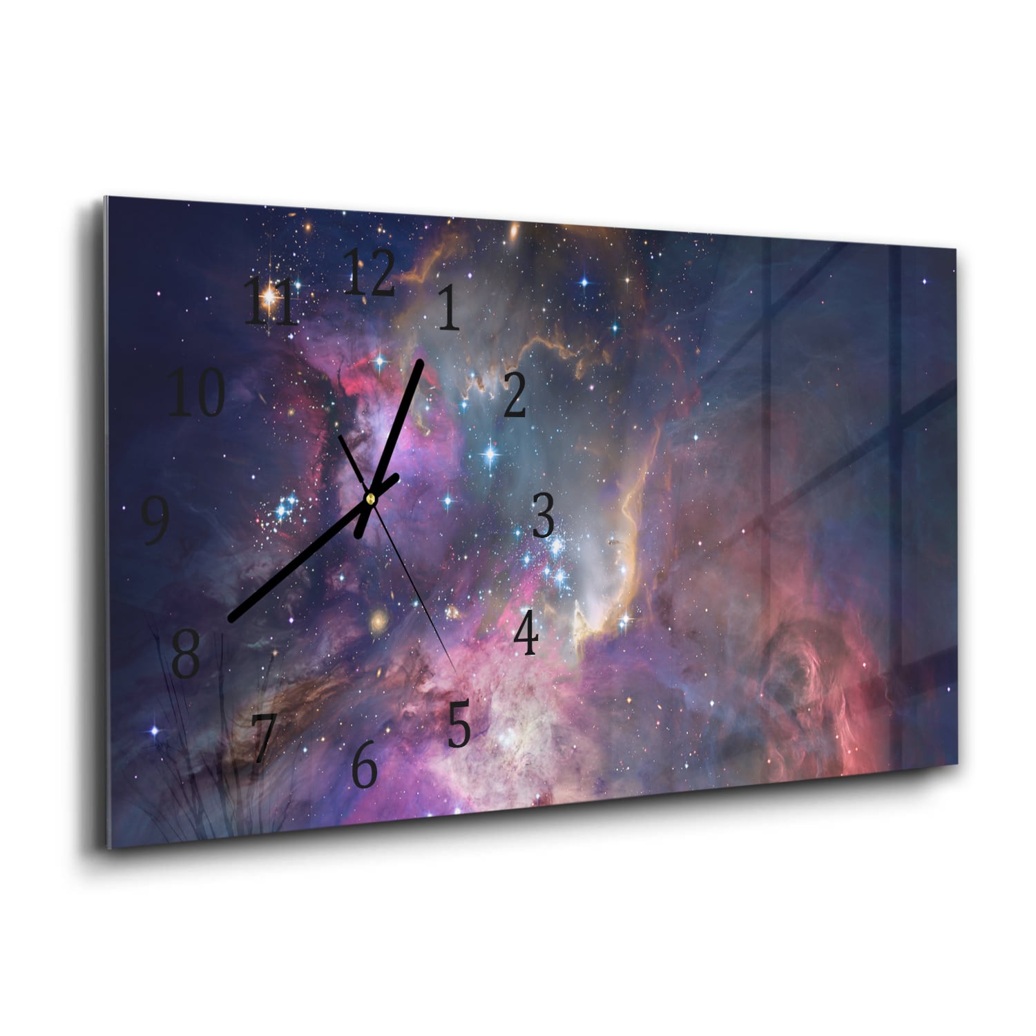 Wanduhr 60x30 - Farben der Milchstraße