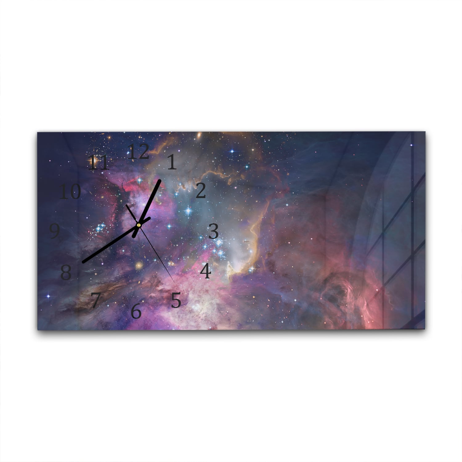 Wanduhr 60x30 - Farben der Milchstraße