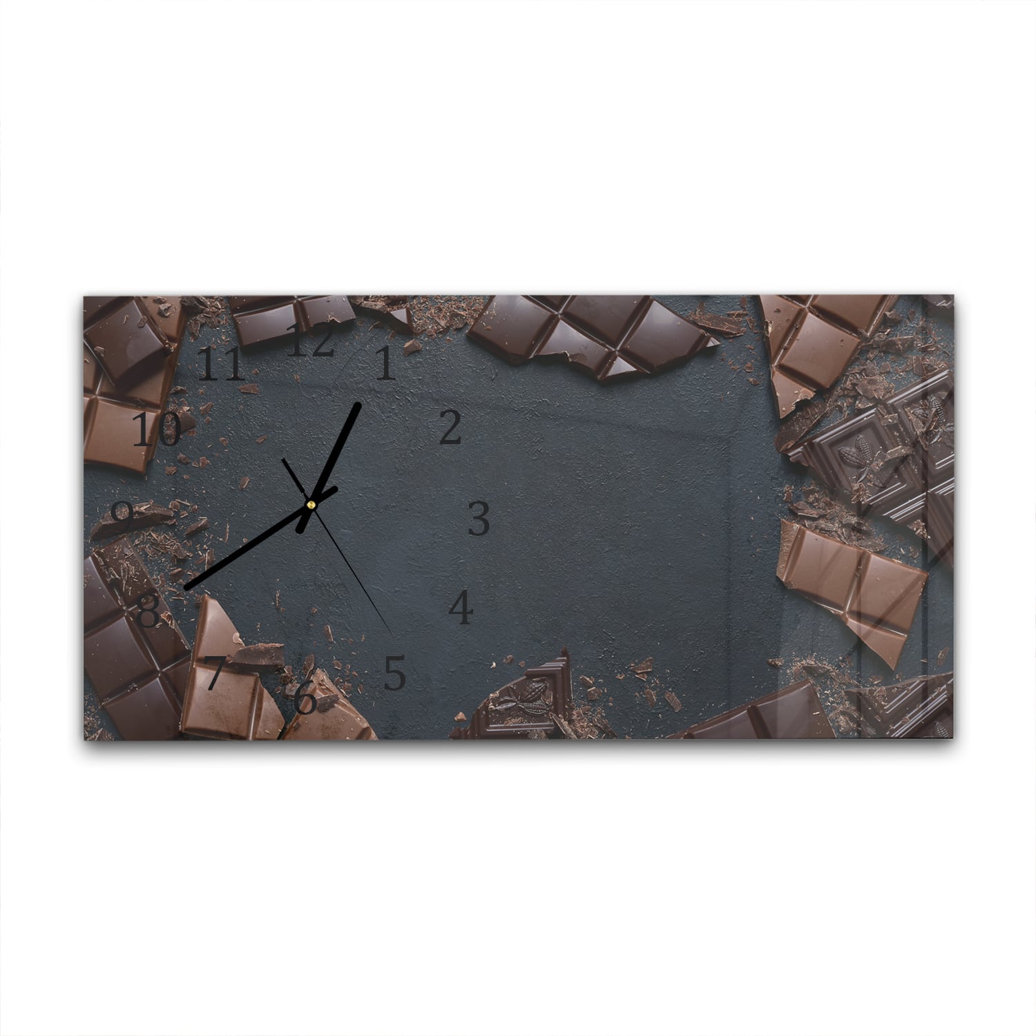 Wanduhr 60x30 - Schokolade