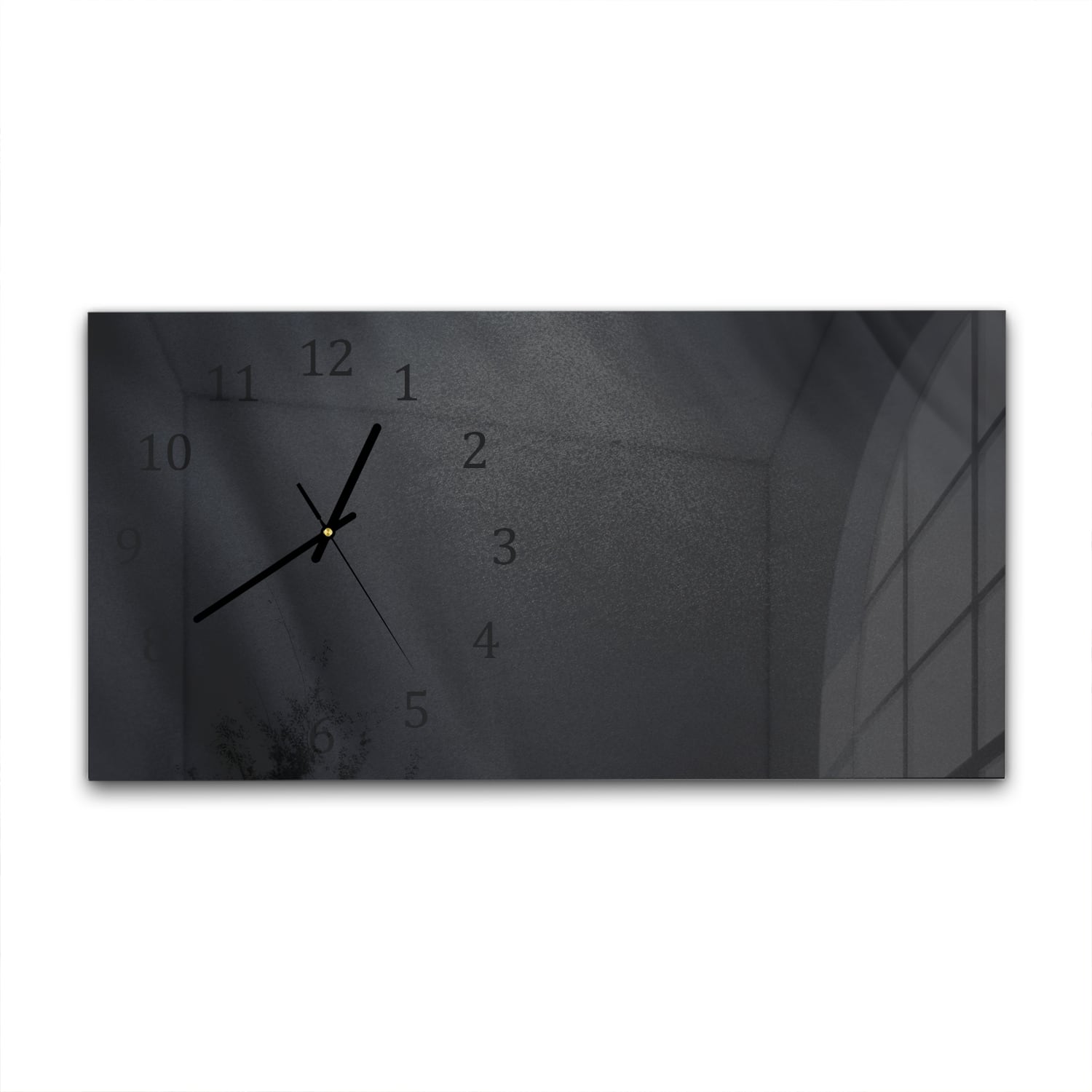 Wanduhr 60x30 - Schwarzer Stoff