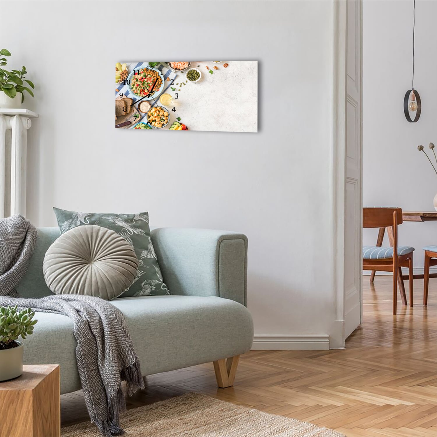 Wanduhr 60x30 - Frische Aromen