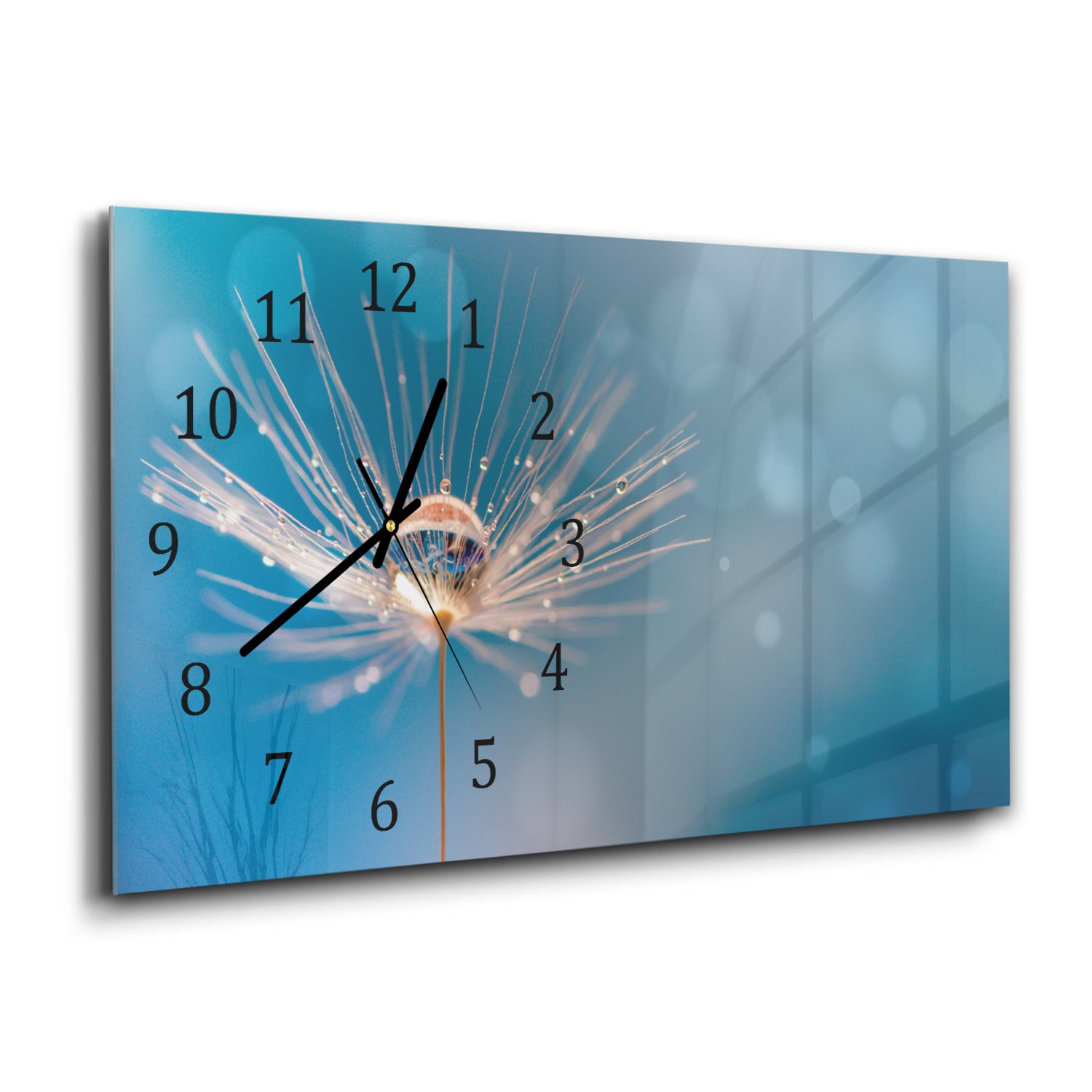 Wanduhr 60x30 - Nasser Löwenzahn