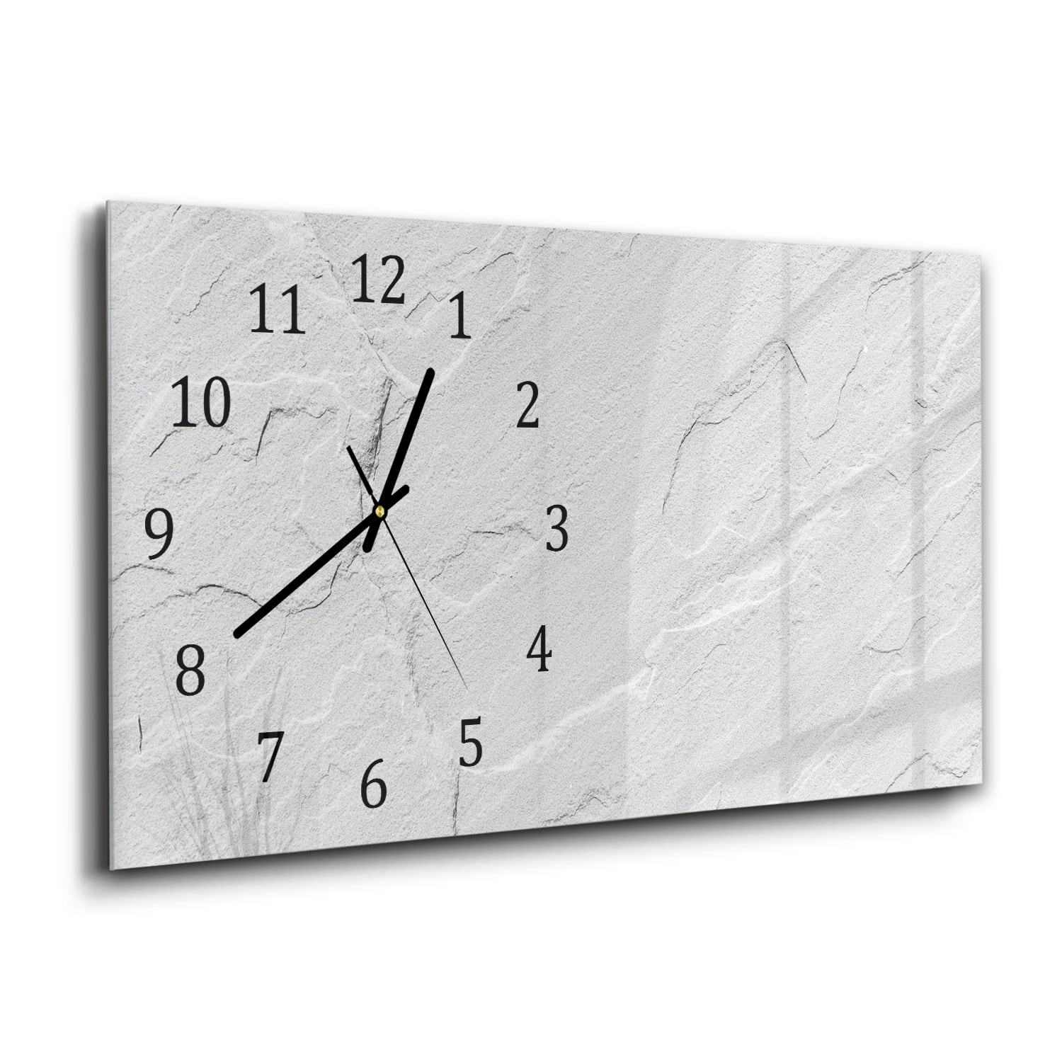 Wanduhr 60x30 - Weißer Schiefer