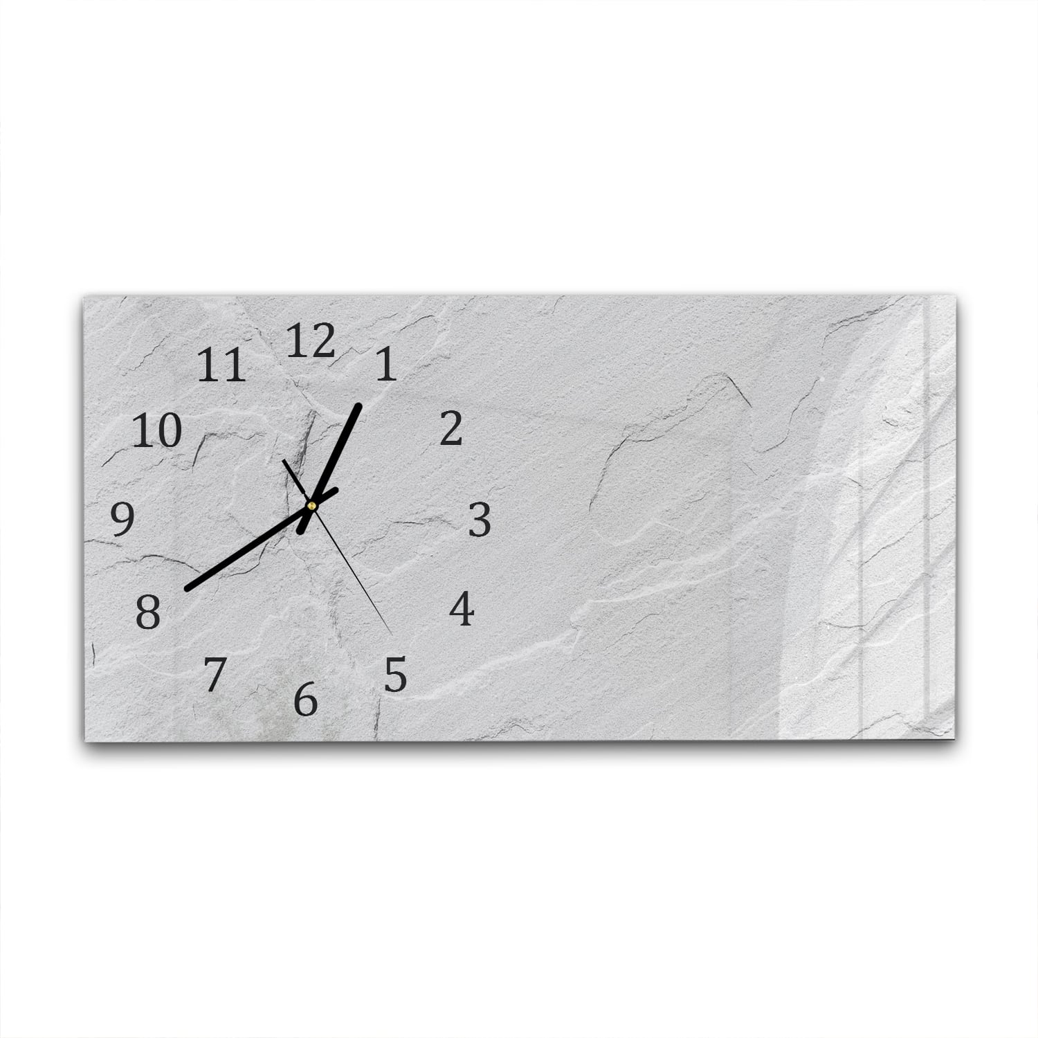 Wanduhr 60x30 - Weißer Schiefer