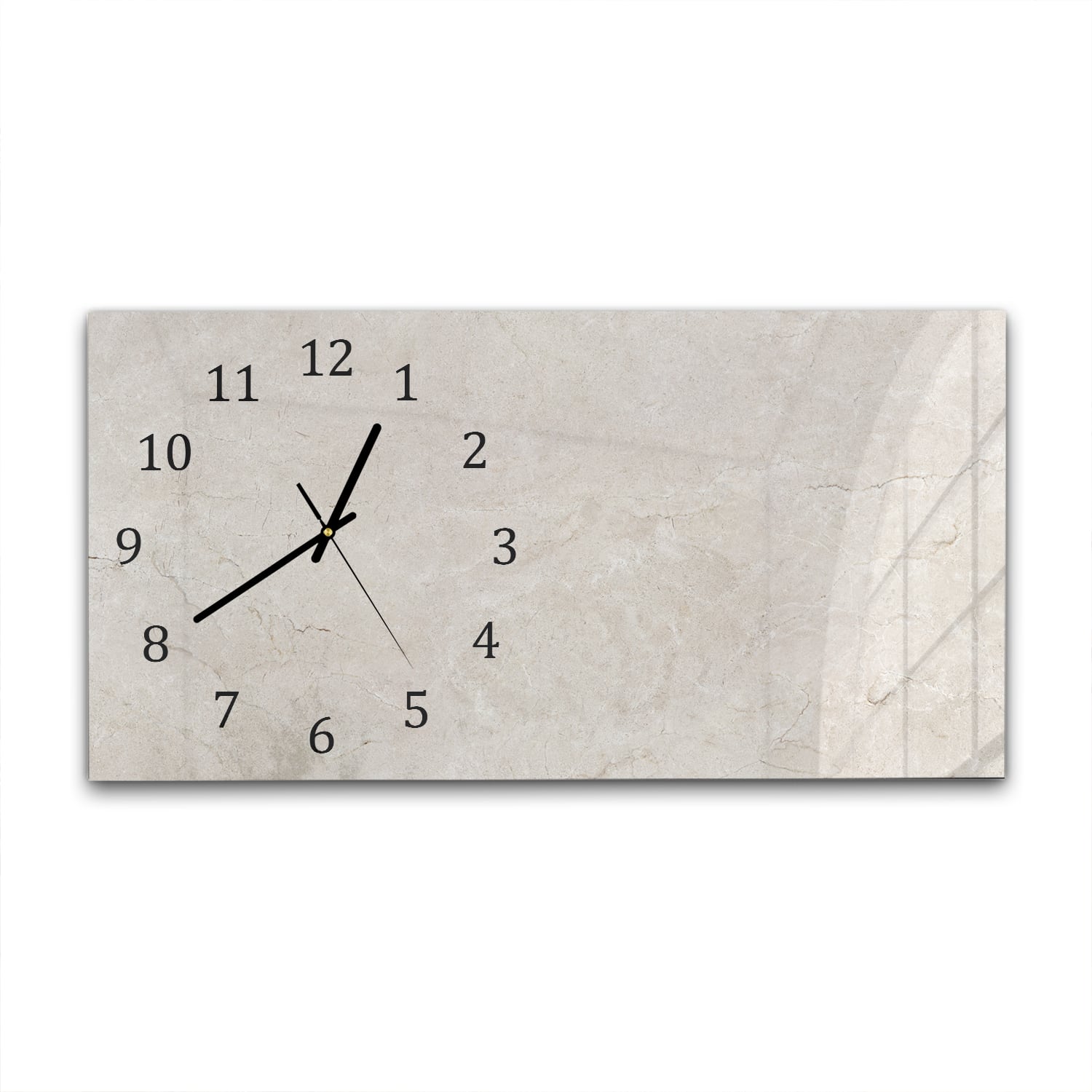 Wanduhr 60x30 - Marmor-Textur