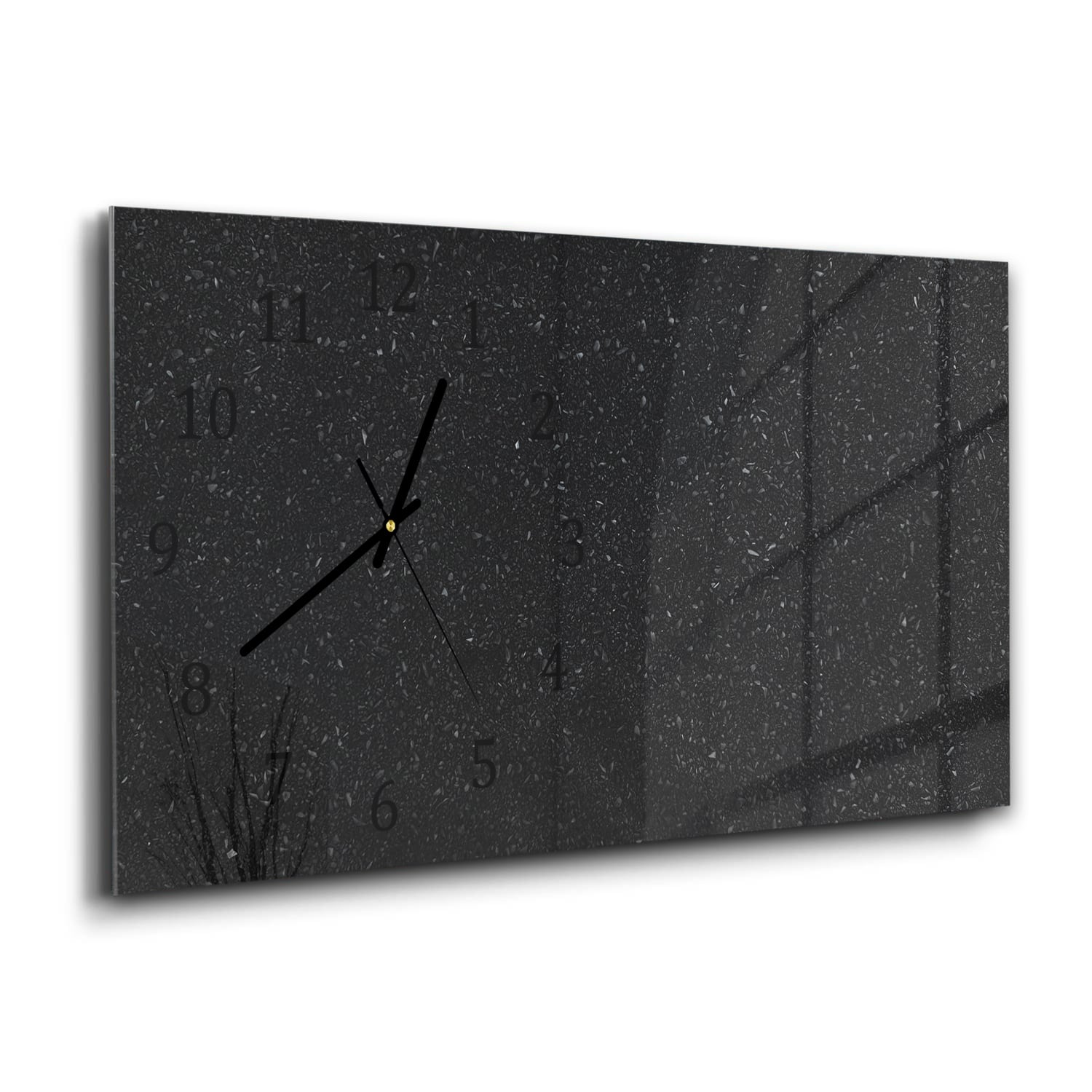 Wanduhr 60x30 - Schwarze Kieselsteine