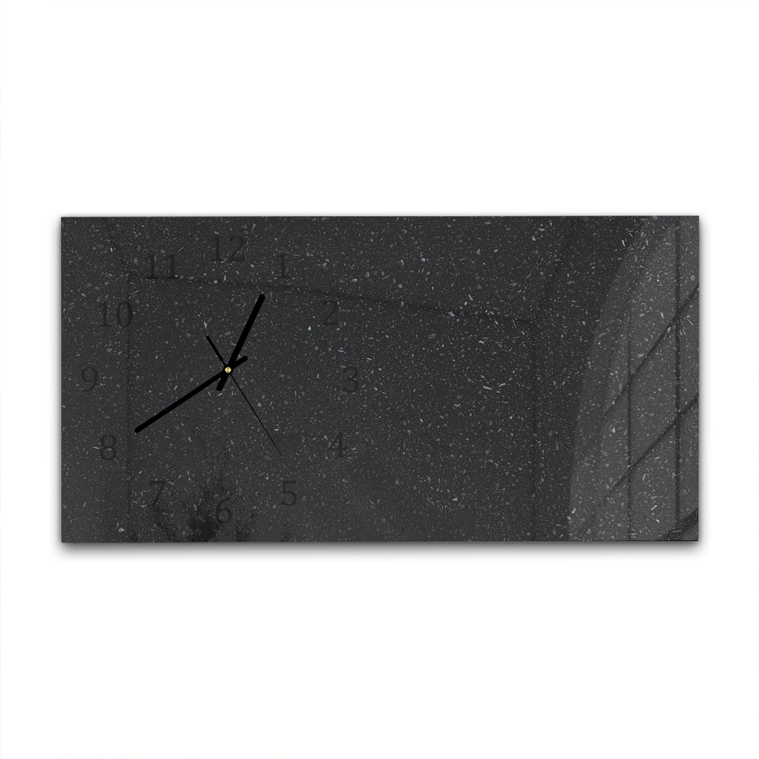 Wanduhr 60x30 - Schwarze Kieselsteine