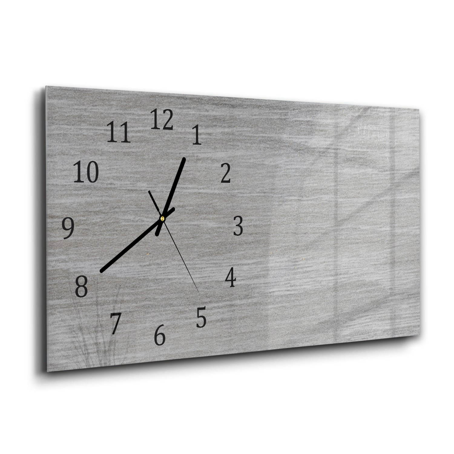 Wanduhr 60x30 - Graues Holz Nahaufnahme