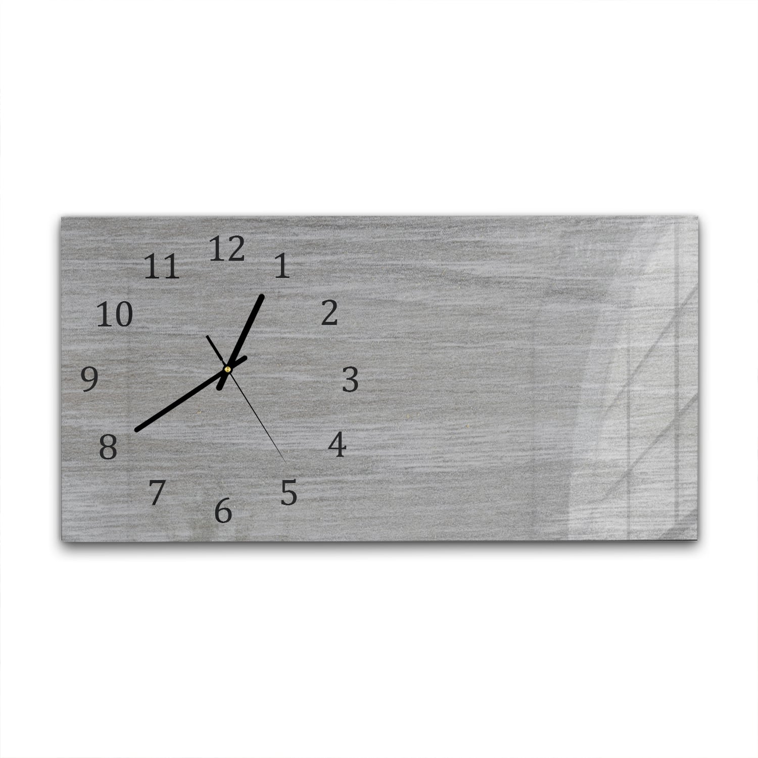 Wanduhr 60x30 - Graues Holz Nahaufnahme