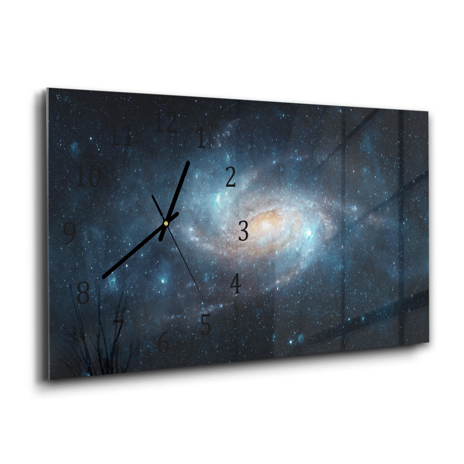 Wanduhr 60x30 - Spiralgalaxie