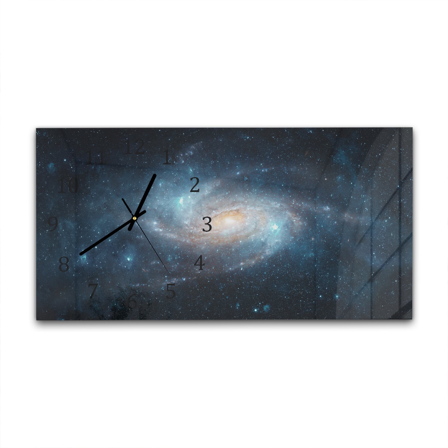 Wanduhr 60x30 - Spiralgalaxie