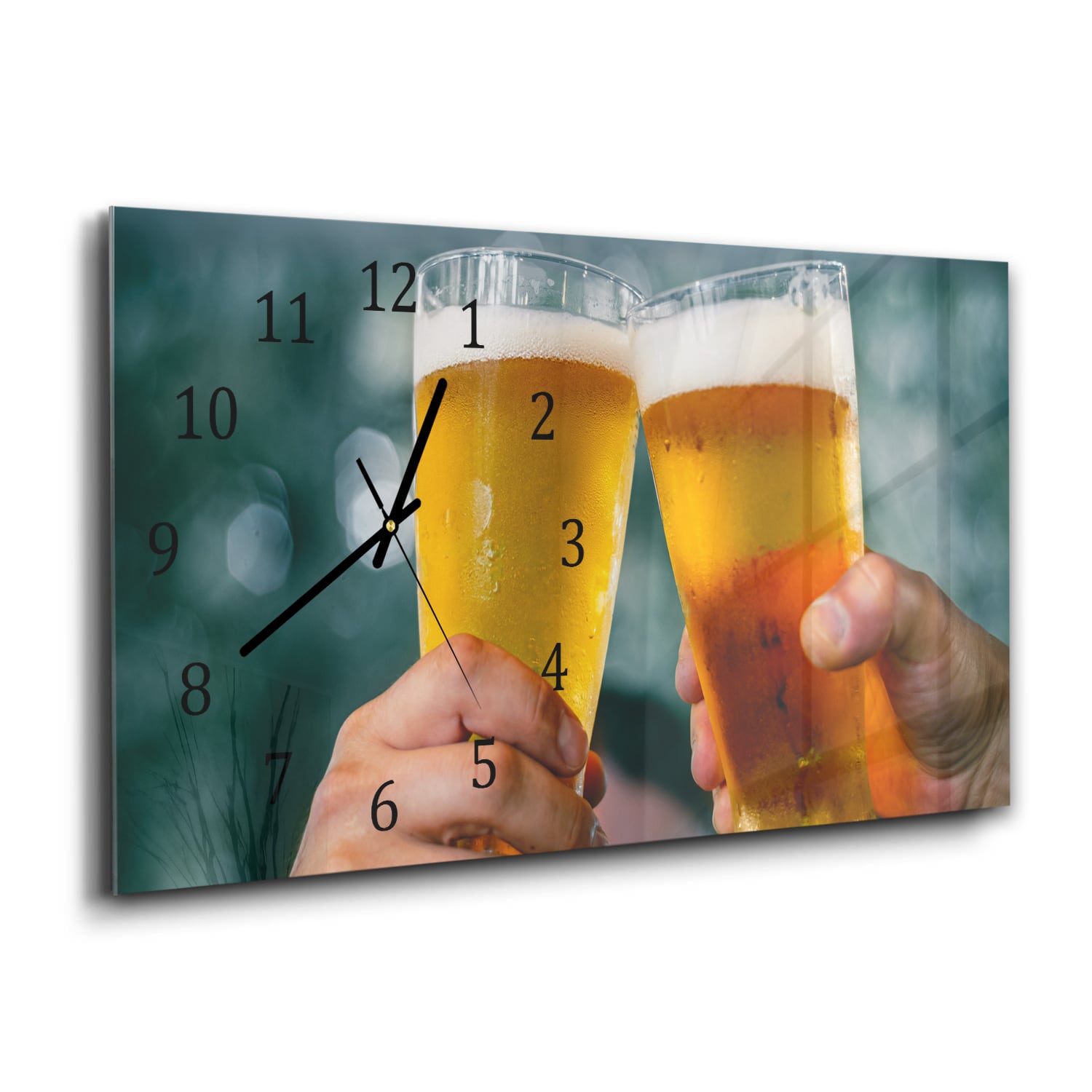 Wanduhr 60x30 - Klingende Gläser