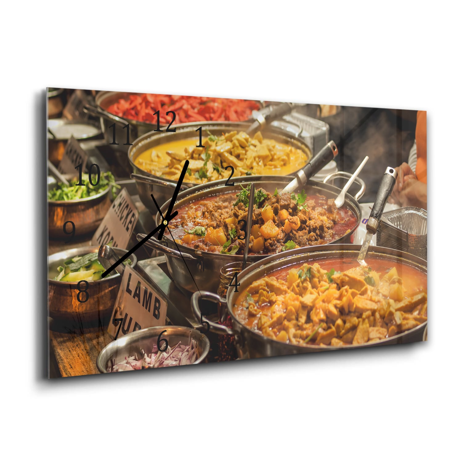 Wanduhr 60x30 - Leckere Gerichte