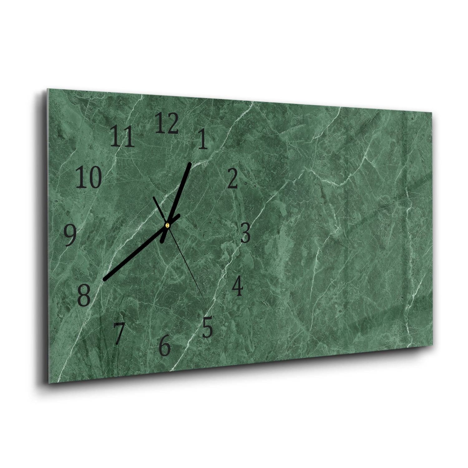 Wanduhr 60x30 - Grüner Marmor