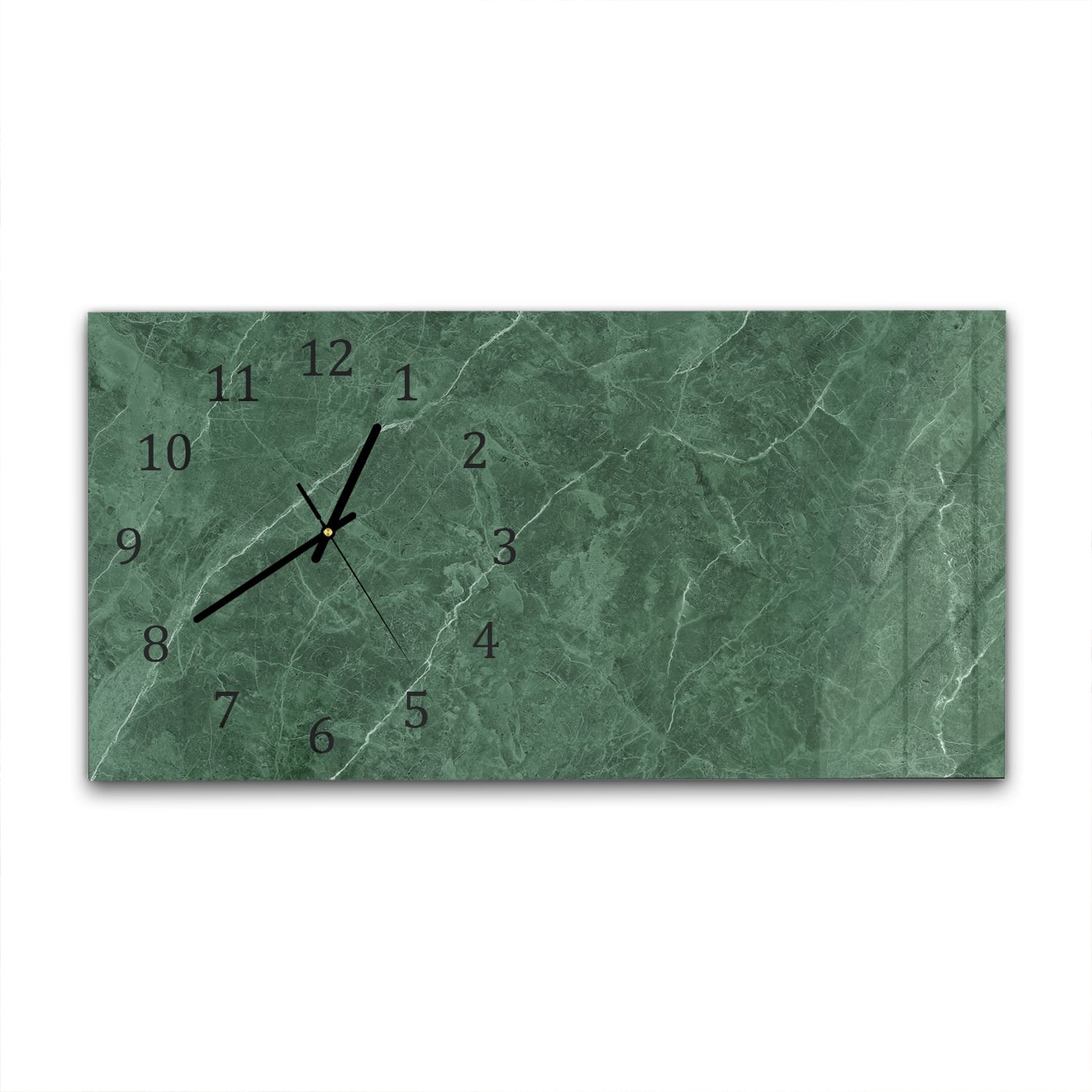 Wanduhr 60x30 - Grüner Marmor